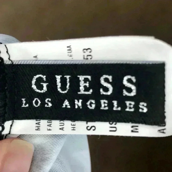 GUESS Los Angeles Strapless Brown w/ Floral Design Tankini Swimsuit Top Size S - Picture 2 of 8